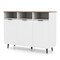 Sideboard Buffet Cabinet Kitchen Storage Cabinet with 5-Position Adjustable Shelves-White